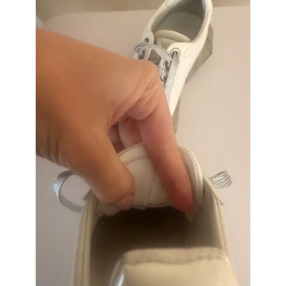 Jimmy Choo Womens Size EU 36 US 6 Trainers Diamond White Tan Leather Sneakers - Picture 11 of 12